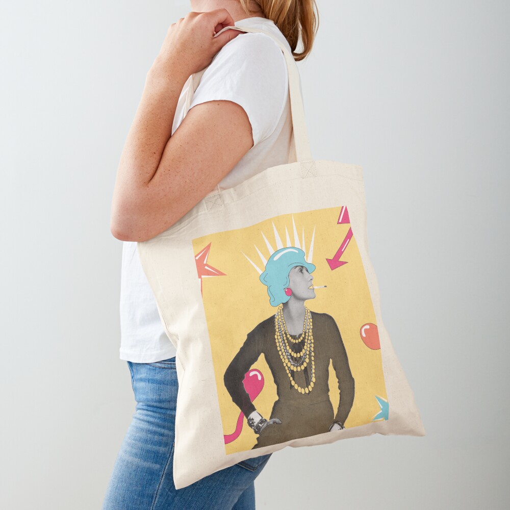 Coco Chanel Pop art portrait Tote Bag for Sale by SlaviSotirova