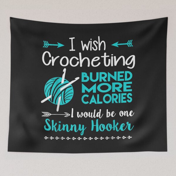 Item preview, I Wish Crocheting Burned More Calories  Funny Crochet Lover TShirt74 designed and sold by virnmjan.