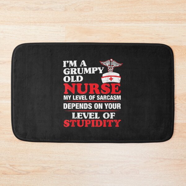 Item preview, Im A Grumpy Old Nurse My Level Of Sarcasm Funny Nurse Gifts TShirt74 designed and sold by virnmjan.