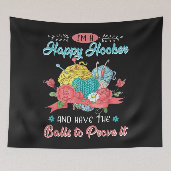 Item preview, Im a happy hooker crocheting Tshirt75 designed and sold by virnmjan.