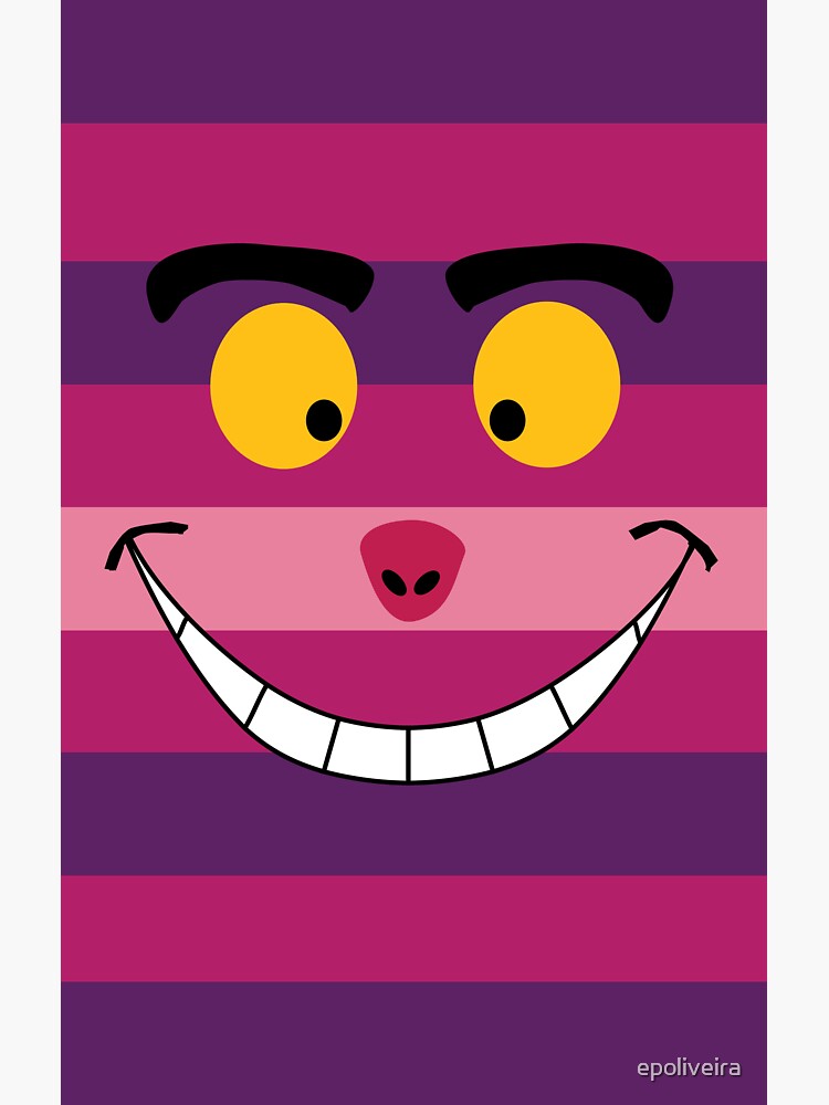Cheshire Cat Funny Wonderland Colorful illustration by epoliveira