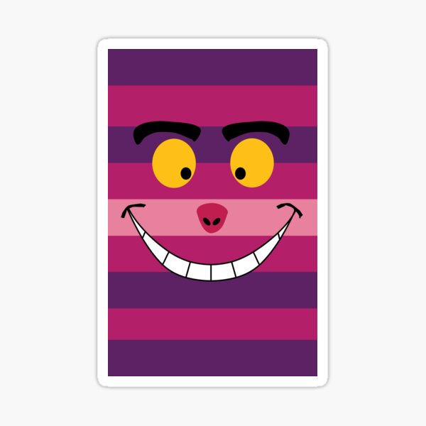 Cheshire Cat Funny Wonderland Colorful illustration Sticker