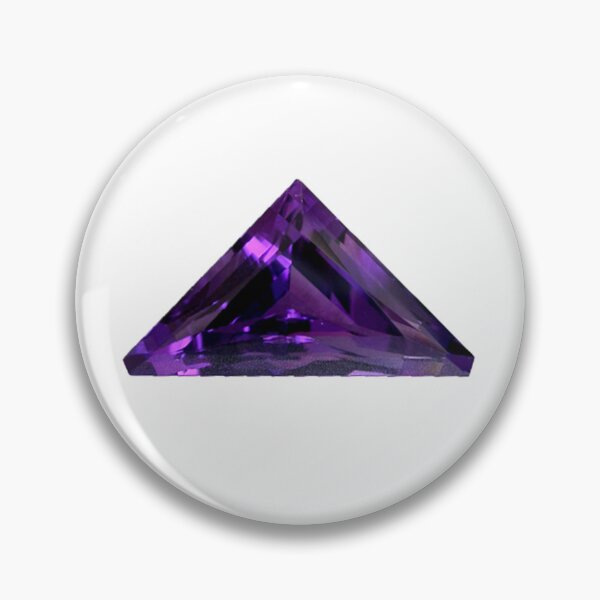 Item preview, Triangle shaped Amethyst Gemstone February Birthstone Purple designed and sold by DigitalGemArt.