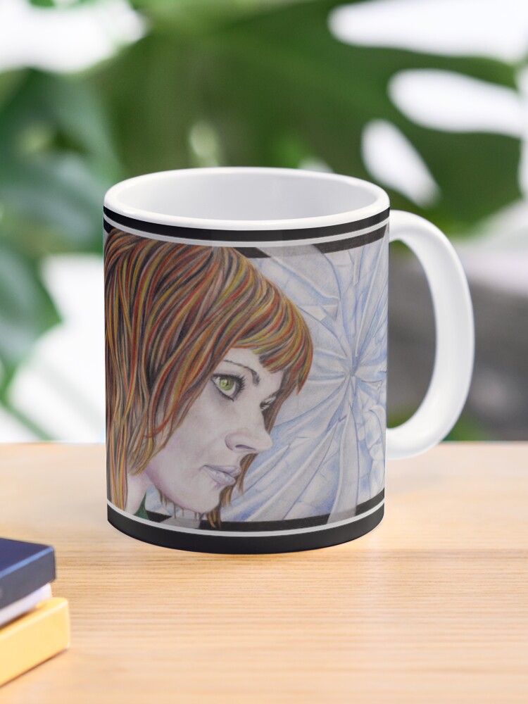 Coffee Mug, Fracture: Original colour pencil drawing by Dean Sidwell designed and sold by DeanSidwellArt