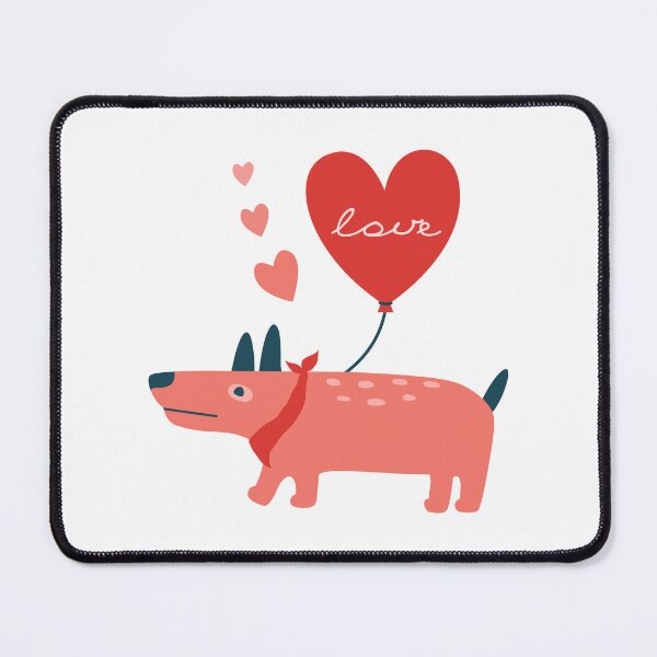 Item preview, Cute pink dog with balloon designed and sold by renberrry.