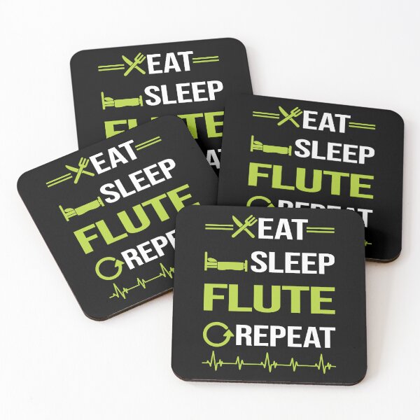 Aperçu de l'œuvre Funny Eat Sleep Répéter Flûte créée et vendue par HappyTshirt1239.