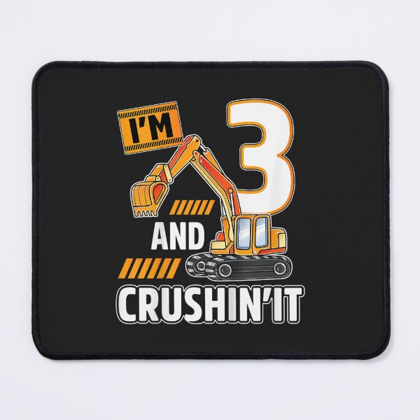 Item preview, Kids 3 year old vehicles construction excavator Birthday 3rd TShirt0 designed and sold by virnmjan.