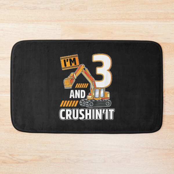Item preview, Kids 3 year old vehicles construction excavator Birthday 3rd TShirt0 designed and sold by virnmjan.
