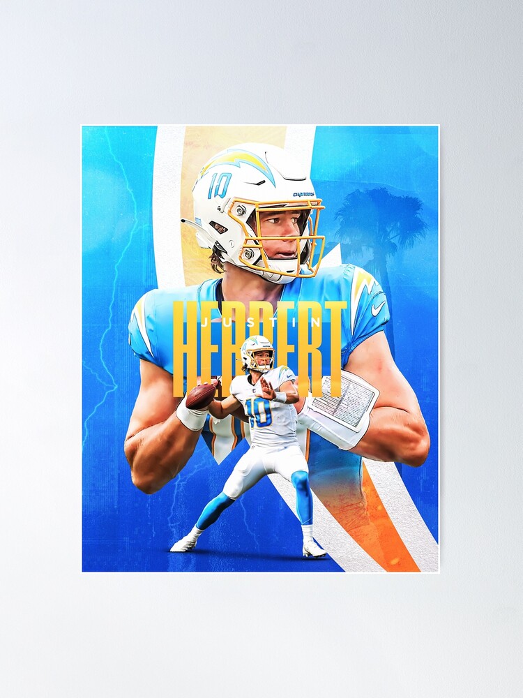 Justin Herbert Away Jersey Poster for Sale by designsheaven