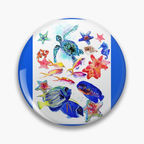 Item preview, Coral Sea, Underwater Scene beach, Tropical Colorful Children Design kids room art Classic T-Shirt designed and sold by SvenEichelba.