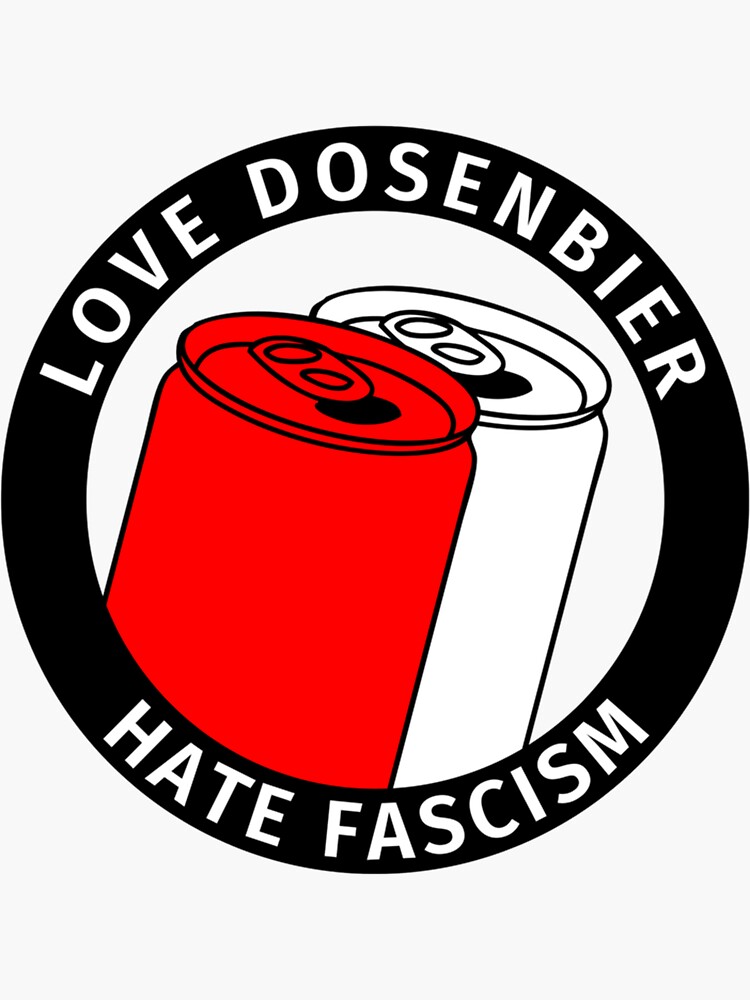 "Antifa Logo Humor - Love Canned Beer Hate Fascism Classic T-Shirt ...