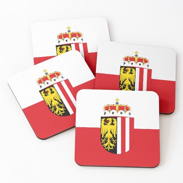 Item preview, Flag of Upper Austria, Austria with Coat of Arms designed and sold by Freihalt.