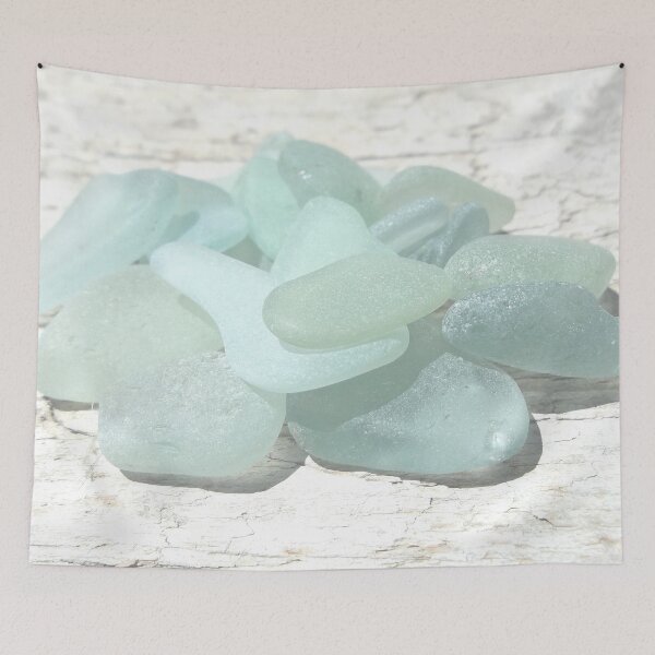 Item preview, Coastal Pale Turquoise Sea Glass on Weathered Faded Light Wood - Beach Aesthetic - Photo 8 of 8 designed and sold by Beachy.