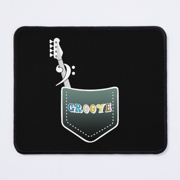 Item preview, BASS PLAYER - GROOVE IN THE POCKET white designed and sold by KoolDsignsMUSIC.