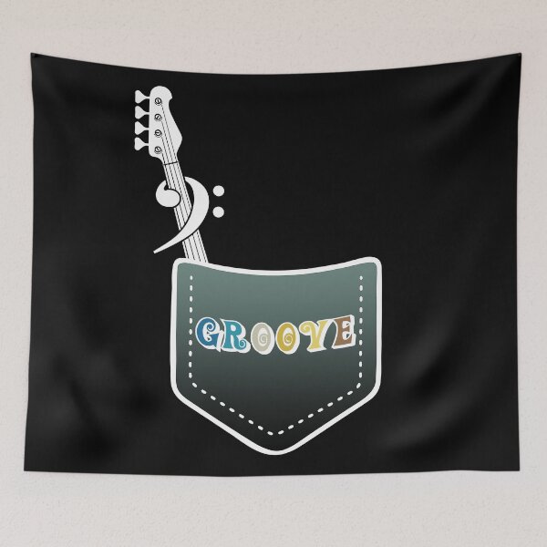 Item preview, BASS PLAYER - GROOVE IN THE POCKET white designed and sold by KoolDsignsMUSIC.