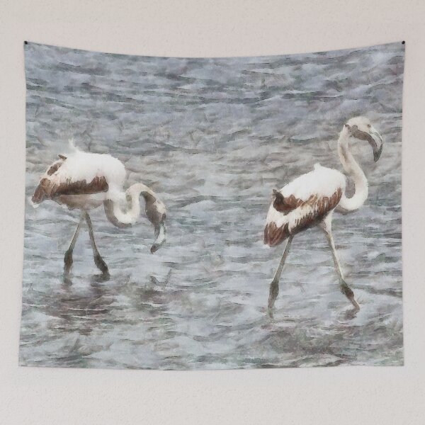 Item preview, Be A Flamingo Watercolor Art designed and sold by taiche.