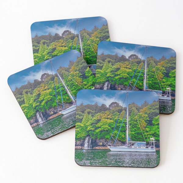 Item preview, Sailboat Moored by Waterfall in Scotland designed and sold by Sailmates Reflections.