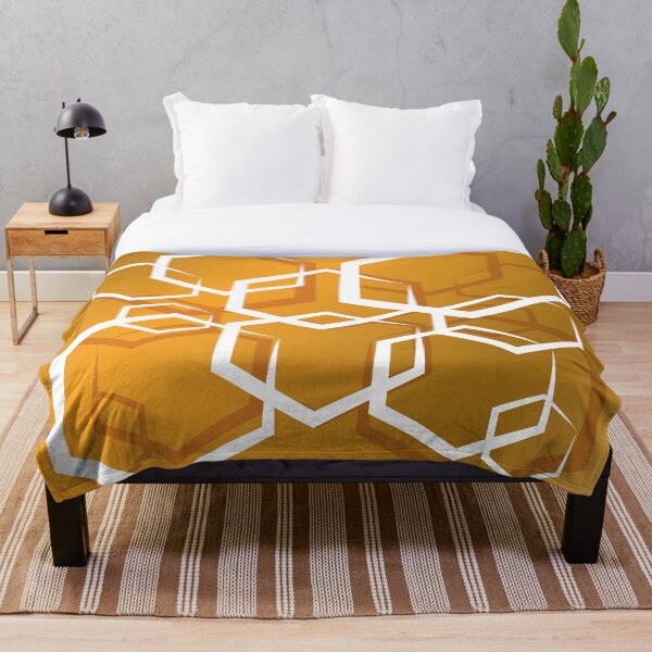 Item preview, Orange and White Hexagon designed and sold by RelmoArtworks.
