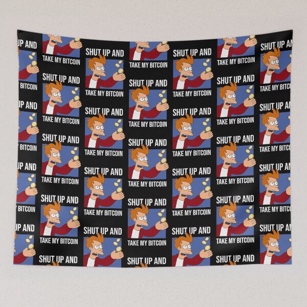 Item preview, Funny Crypto Meme Bitcoin Shut up and take my Bitcoin designed and sold by Annisa Yuwanda.