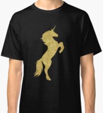 Gold Sparkly Unicorn Classic T-Shirt