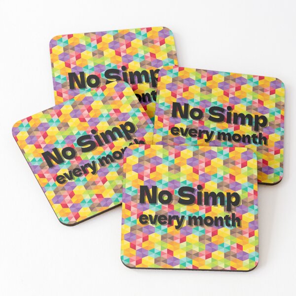 Item preview, No simp month every month colorful pattern typography designed and sold by Randa Ranmania.