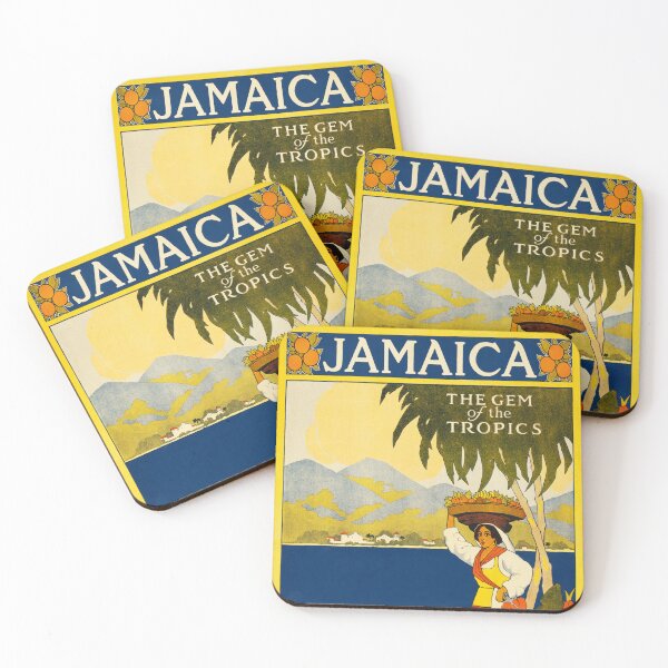 Item preview, JAMAICA The Gem of the Tropics Caribbean Steamship Lines Ticket Here Old Travel Poster designed and sold by retroposters.