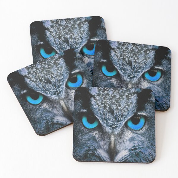 Item preview, Gift for WinterOwl Lover, Blue Eyed Owl, Birdsnstuff designed and sold by DiensDesign.