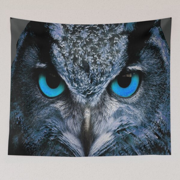 Item preview, Gift for WinterOwl Lover, Blue Eyed Owl, Birdsnstuff designed and sold by DiensDesign.