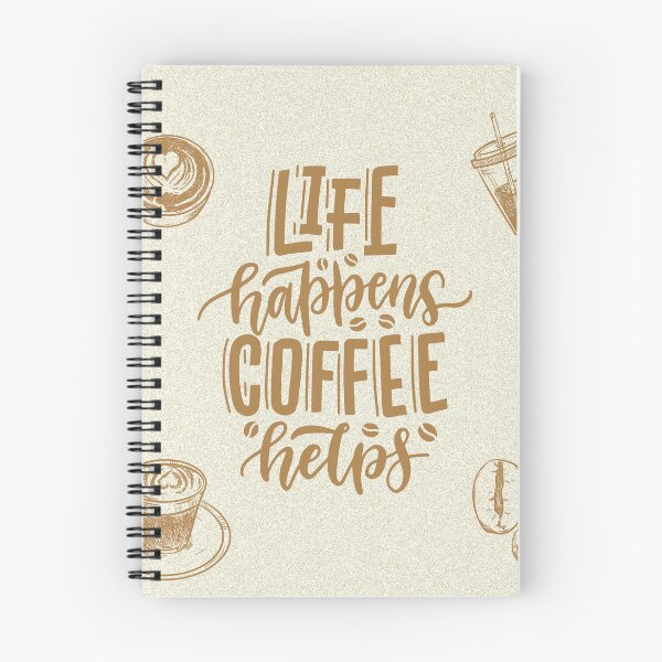 Item preview, Life happens coffee heps Brown Calligraphy Canvas Print designed and sold by VisionArtist Ca.
