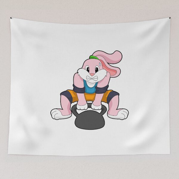 Item preview, Rabbit Bodybuilder Dumbbell Bodybuilding designed and sold by Snabdesign84.