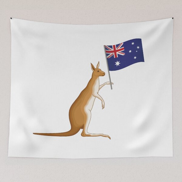 Item preview, kangaroo holding flag for army designed and sold by vishal kashyap.