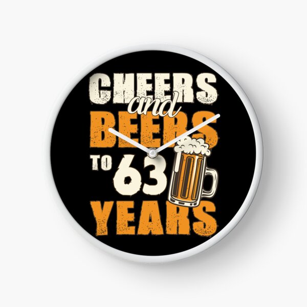 Item preview, Cheers and Beers to 63 years, funny birthday gift designed and sold by HeavyStyle.