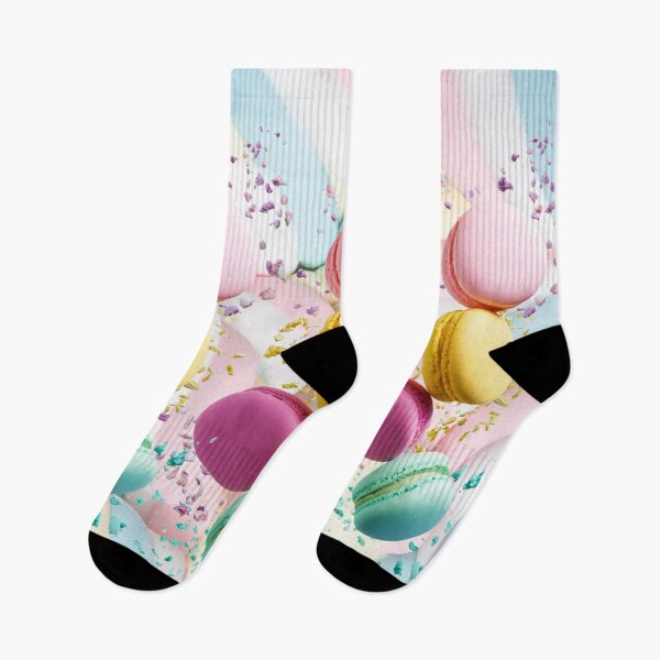 Item preview, Raining Pastel Rainbow Macaroons and Marshmallow Texture designed and sold by Cawaiico.