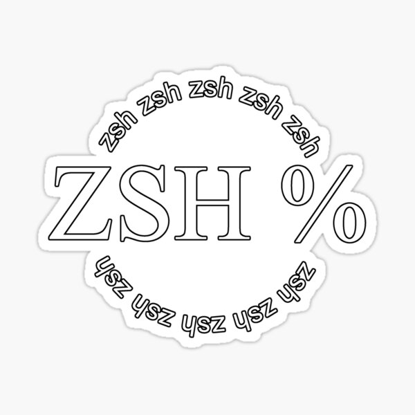 Item preview, z shell zsh % designed and sold by CodingStore  ★★★★★.