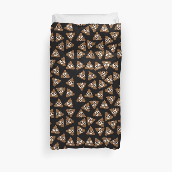 Pile of Poo Poop Emoji Pattern Duvet Cover