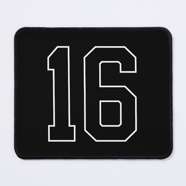 Item preview, Black Number 16 lucky sports jersey sixteen designed and sold by HeavyStyle.