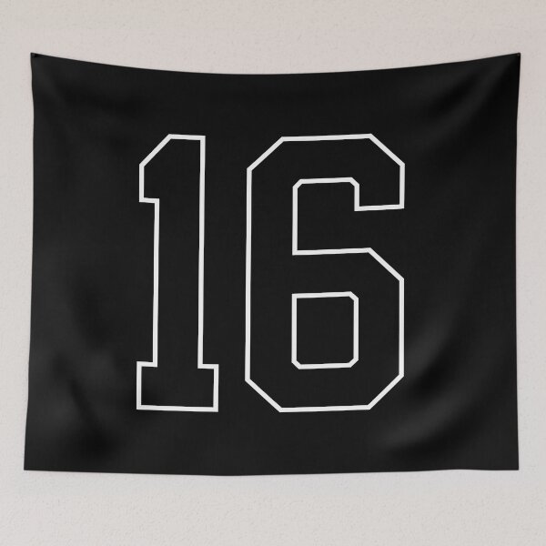 Item preview, Black Number 16 lucky sports jersey sixteen designed and sold by HeavyStyle.