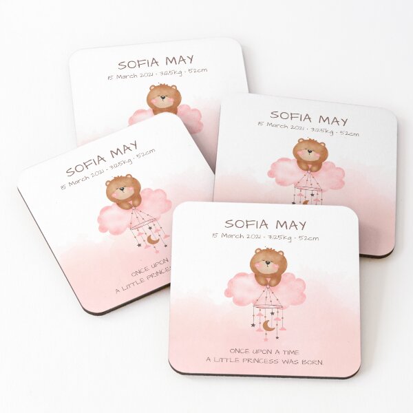 Item preview, Custom name Pink Little Princess Birth Announcement designed and sold by VisionArtist Ca.
