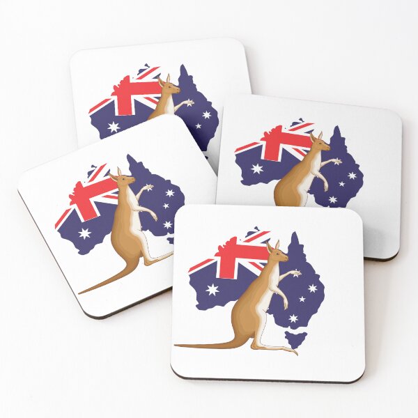 Item preview, kangaroo on australian map designed and sold by vishal kashyap.
