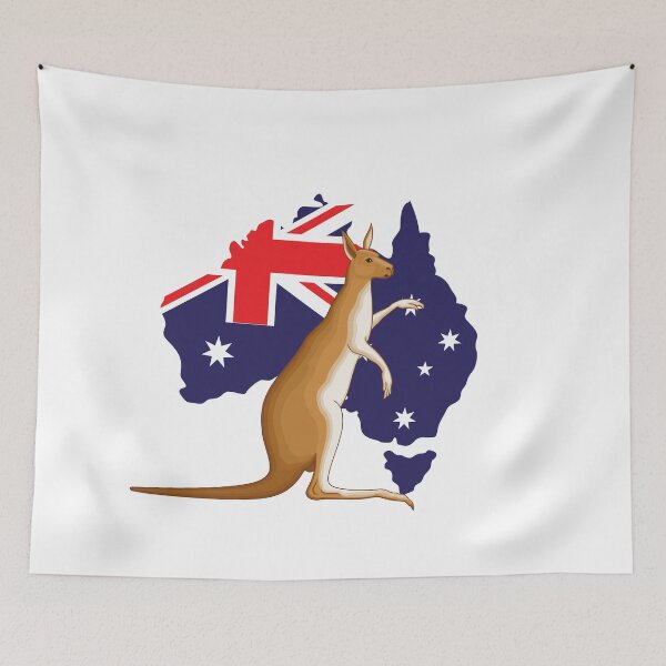 Item preview, kangaroo on australian map designed and sold by vishal kashyap.