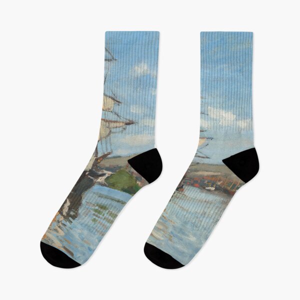 Item preview, Claude Monet - Ships Riding on the Seine at Rouen, 1872, National Gallery of Art, Washington DC designed and sold by Andrei Stefan.