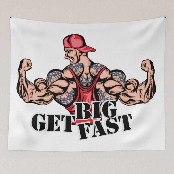 Item preview, motivational fitness print with bodybuilder designed and sold by amid999.