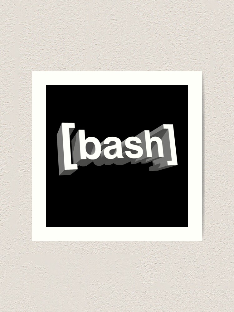 "[ bash ] 3d logo" Art Print for Sale by typo-n-quotes | Redbubble image.