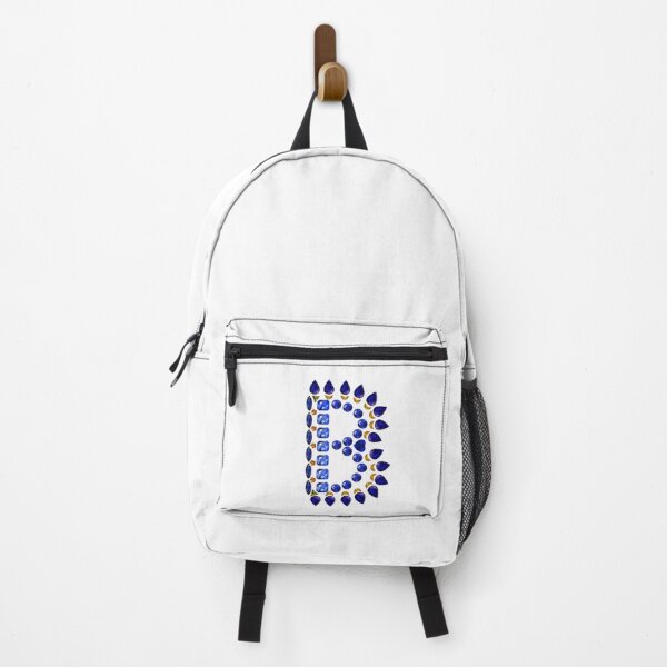 Item preview, Sapphire Gemstone Blue Orange Initial Letter B designed and sold by DigitalGemArt.