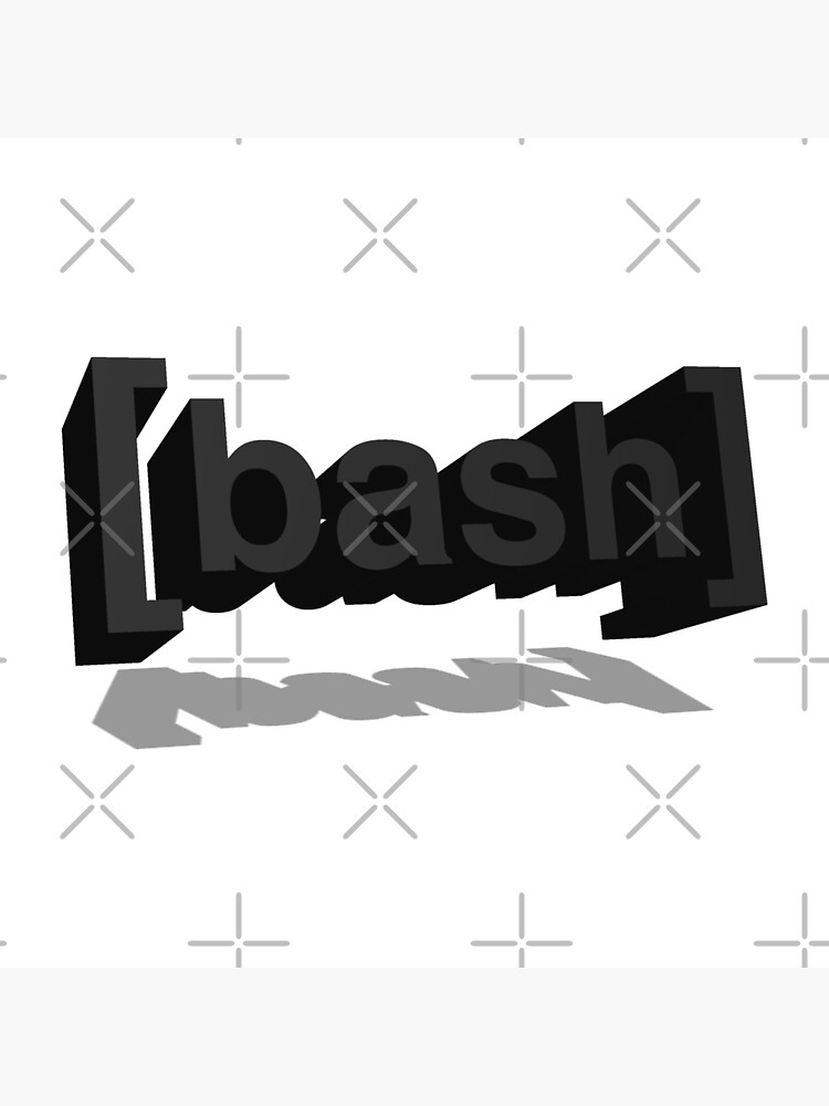 "[ bash ] 3d logo" Photographic Print for Sale by typo-n-quotes | Redbubble
