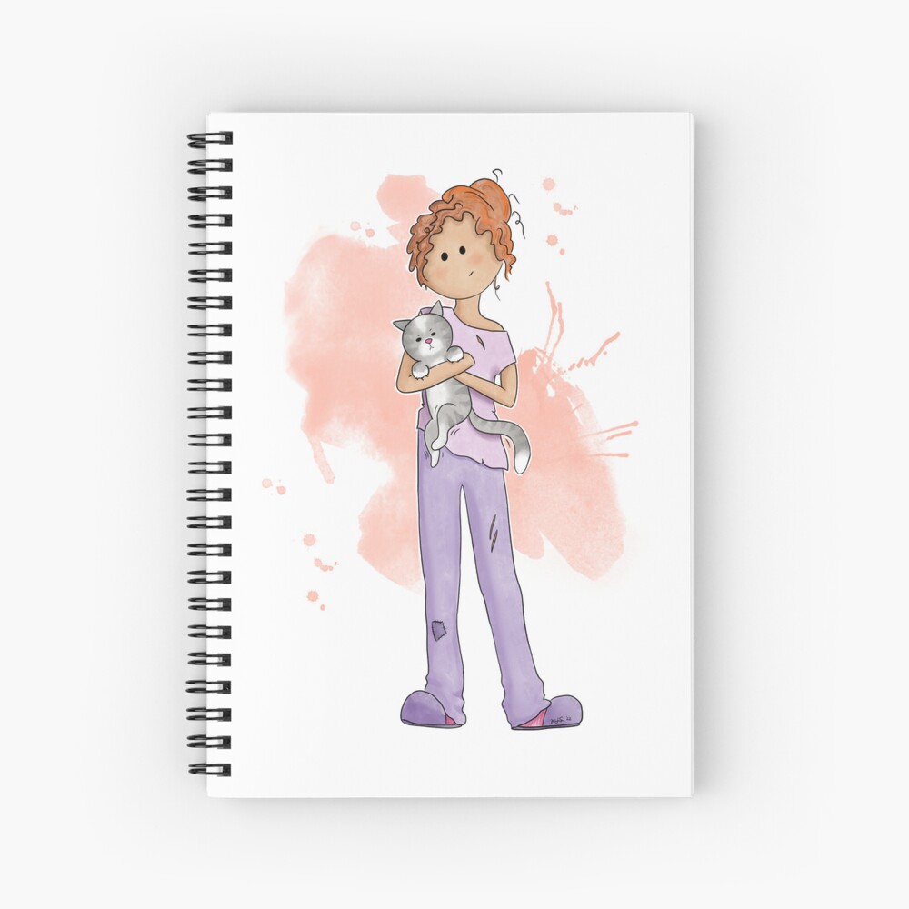 Friendship with cats Spiral Notebook