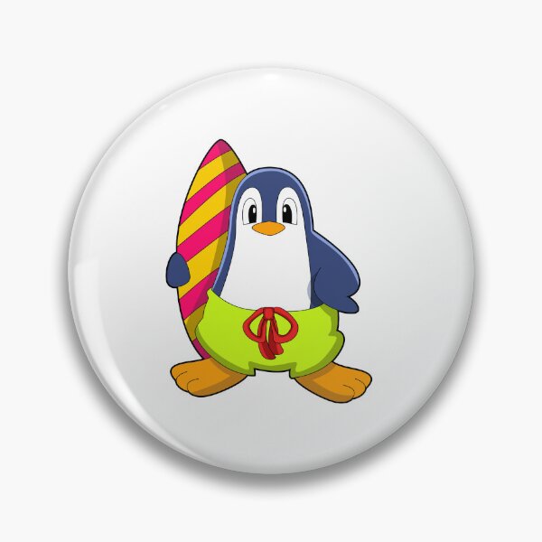 Item preview, Penguin as Surfer with Surfboard designed and sold by Snabdesign84.