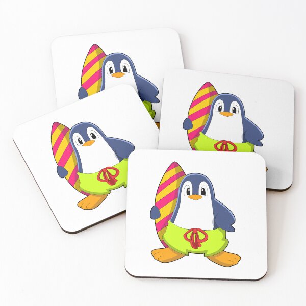 Item preview, Penguin as Surfer with Surfboard designed and sold by Snabdesign84.