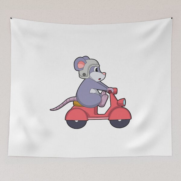 Item preview, Mouse as Biker with Scooter designed and sold by Snabdesign84.