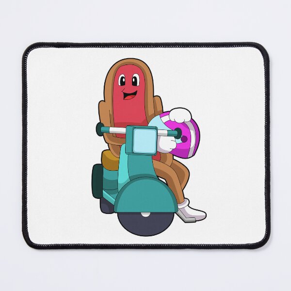 Item preview, Hotdog as Biker with Scooter designed and sold by Snabdesign84.